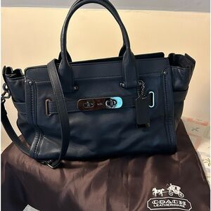 Coach Navy  swagger bag -NWT